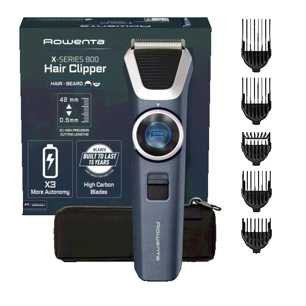 Rowenta X Series 800, Tondeuse Cheveux, Lames carbone, Technologie d'auto-affûtage