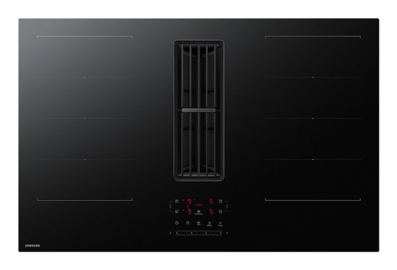 Samsung Plaque à induction avec hotte intégrée Verre anti-rayures MattTouch Flex Zone Plus Capteur d'air