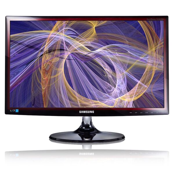Samsung Moniteur Full HD 24'' - Touche de rouge élégante