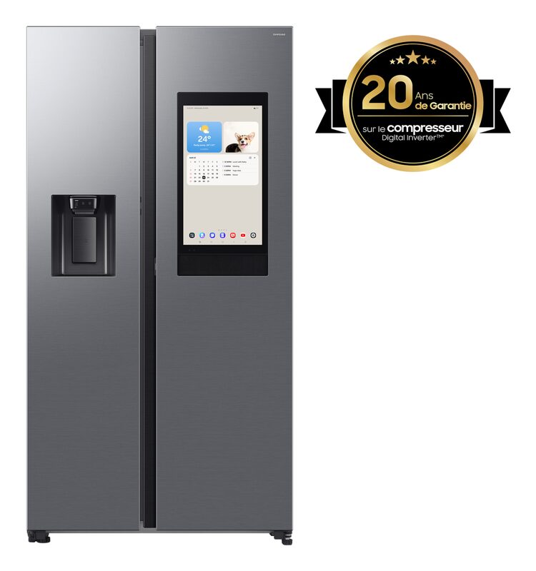 Samsung Bespoke AI Réfrigérateur Side-by-Side Family Hub 614L