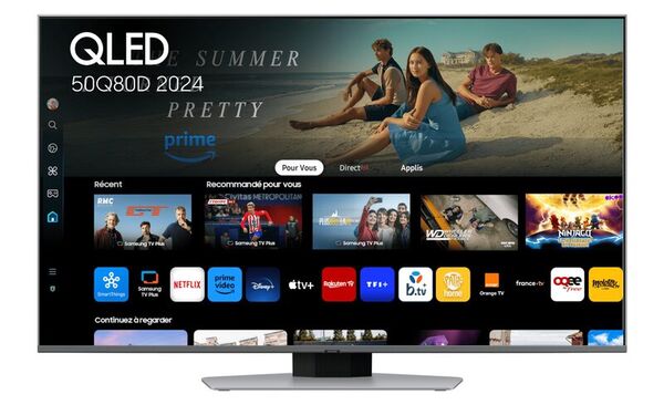 Samsung TV AI QLED 50" Q80D 2024, 4K