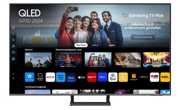 Samsung TV QLED 55" Q72D 2024, 4K, Smart TV
