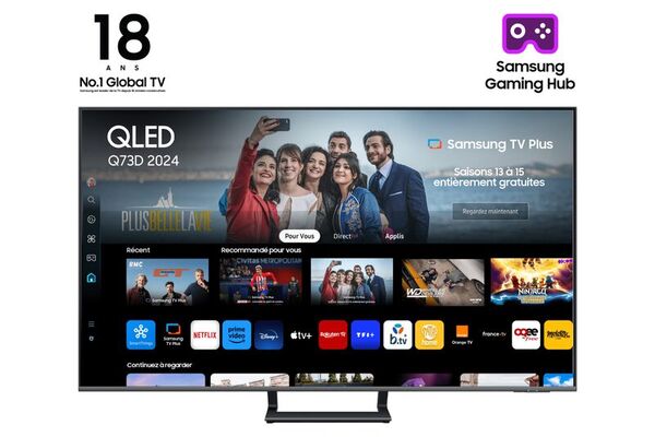 Samsung TV QLED 65" Q73D 2024, 4K, Smart TV