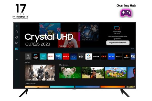Samsung TV Crystal UHD 50" CU7025 2023, 4K, Smart TV