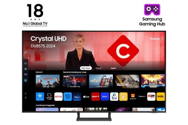 Samsung TV Crystal UHD 55" DU8575 2024, 4K, Smart TV