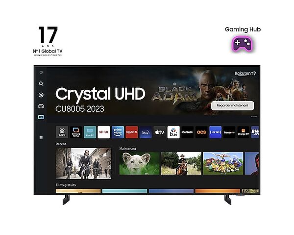 Samsung TV Crystal UHD 85" 85CU8005 2023, 4K, Smart TV