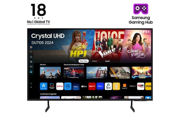 Samsung TV Crystal UHD 85" DU7105 2024, 4K, Smart TV