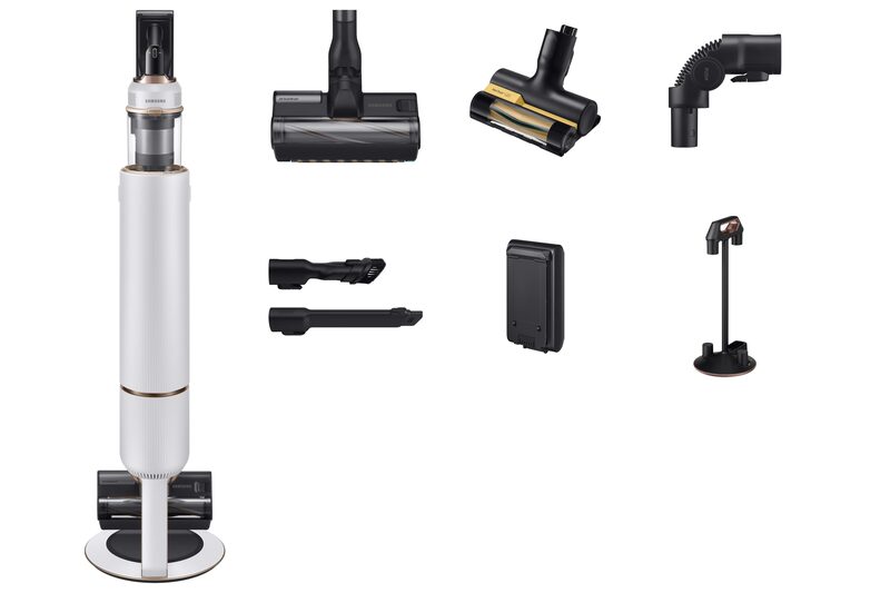 Samsung Bespoke Jet Pet Aspirateur balai 2 brosses Clean Station Blanc 210 AW