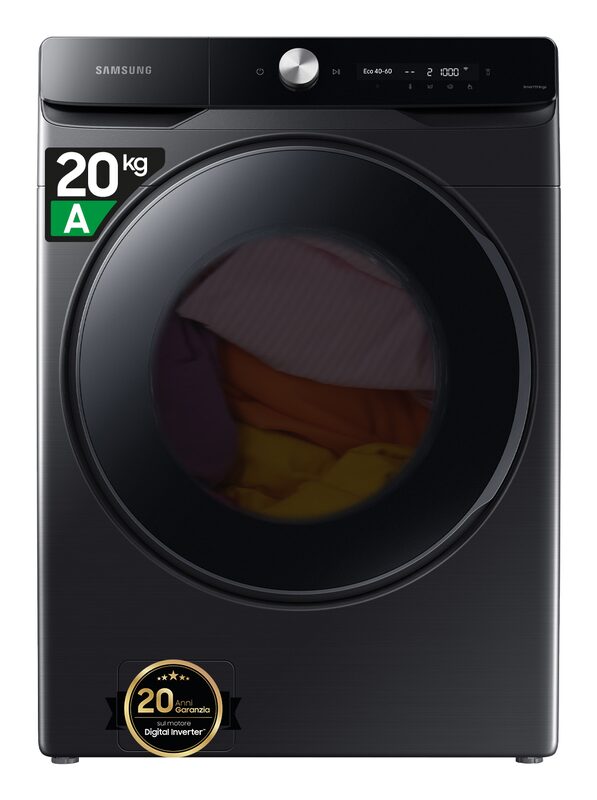 Samsung Bespoke AI Lave-linge Hublot Programme vapeur 20 kg