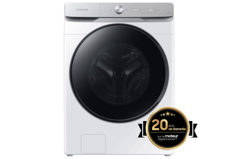 Samsung Bespoke AI Lave-linge Hublot Programme vapeur 20 kg