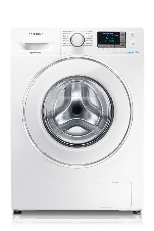 Samsung Lave-linge Eco Bubble & moteur Digital Inverter, 7kg - WF70F5E5U4W