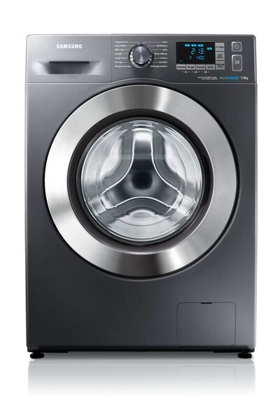 Samsung Lave-linge Eco Bubble, finition Metal Grey, 7kg - WF70F5E5W4X
