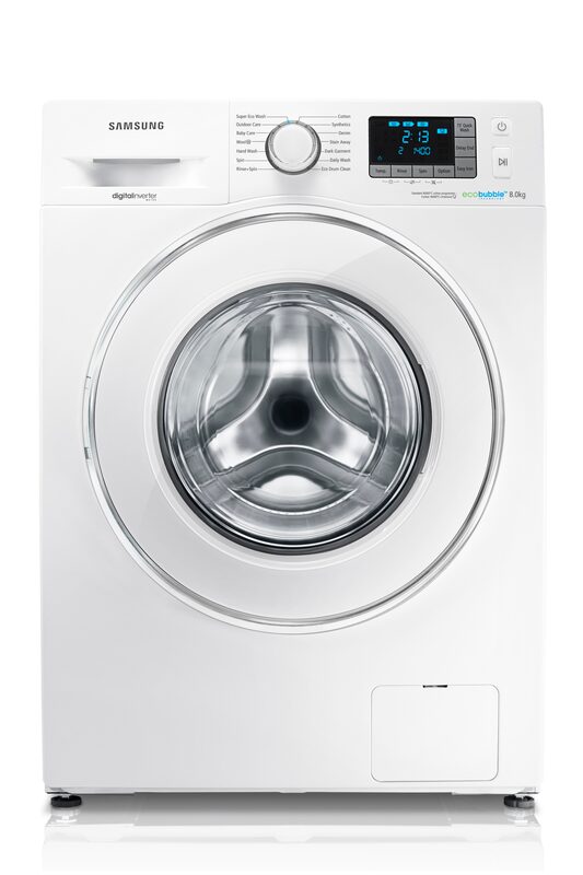 Samsung Lave-linge Eco Bubble & moteur Digital Inverter, 8kg - WF80F5E5U4W