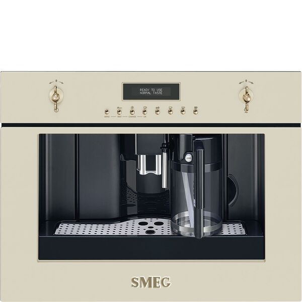 Smeg Machine à café Automatique Crème 45 cm compact CMS8451P