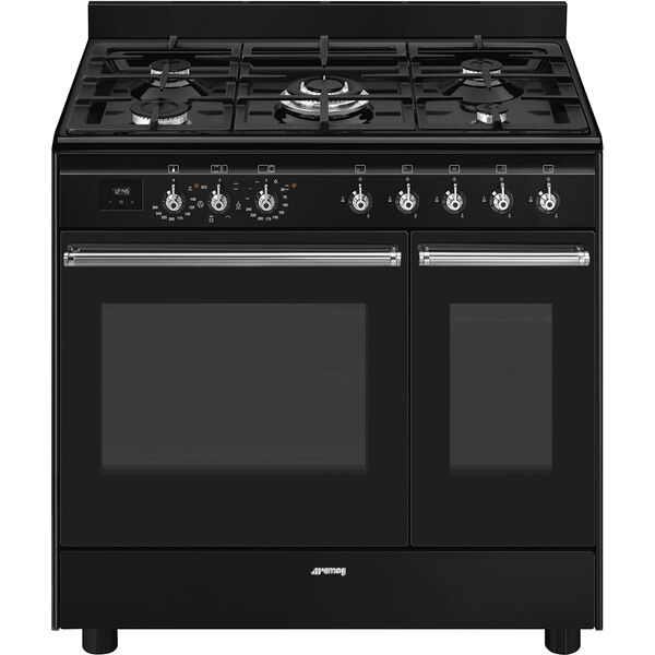 Smeg Piano de cuisson Gaz 90x60 cm CX92GMBL
