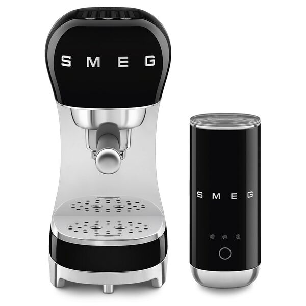 Smeg Machine à café Expresso vintage Noir Années 50 ECF12BLEU