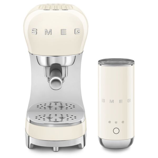 Smeg Machine à café Expresso vintage Crème Années 50 ECF12CREU