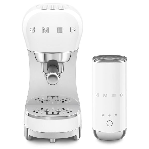 Smeg Machine à café Expresso vintage Blanc Années 50 ECF12WHEU