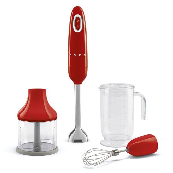 Smeg Mixeur plongeant + accessoires vintage Rouge HBF03RDEU