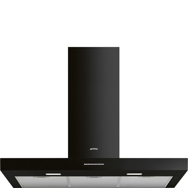 Smeg Hotte décorative murale Noir KBT900BL