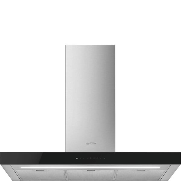 Smeg Hotte décorative murale Inox et verre KBT9L4VN