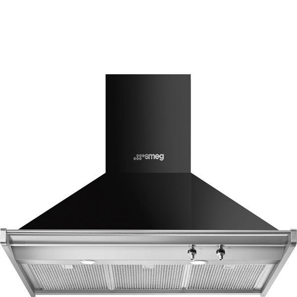 Smeg Hotte décorative murale Noir KD90HNE