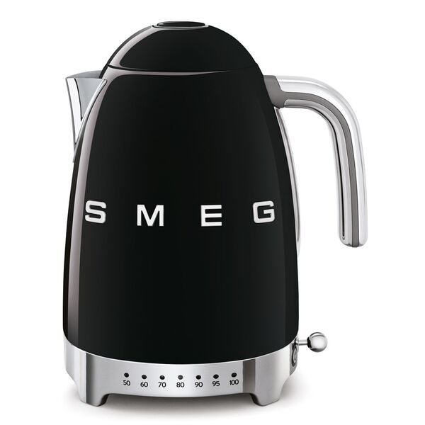 Smeg Bouilloire température réglable Noir Années 50 {SKU KLF04BLEU