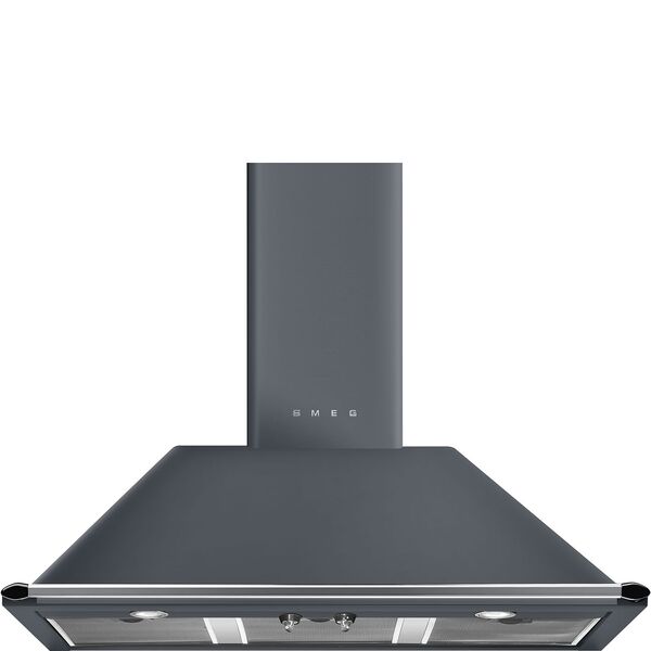 Smeg Hotte décorative murale Gris Ardoise KT100GRE