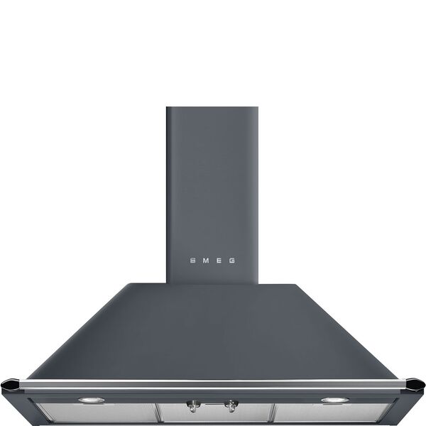 Smeg Hotte décorative murale Gris Ardoise KT90GRE