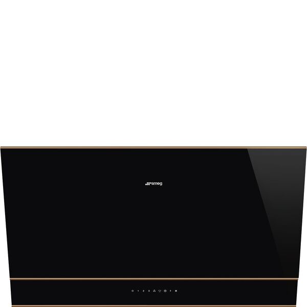 Smeg Hotte décorative murale Noir KV694R