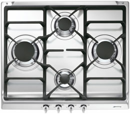 Smeg Plaque de cuisson 4 foyers Gaz S60GHS