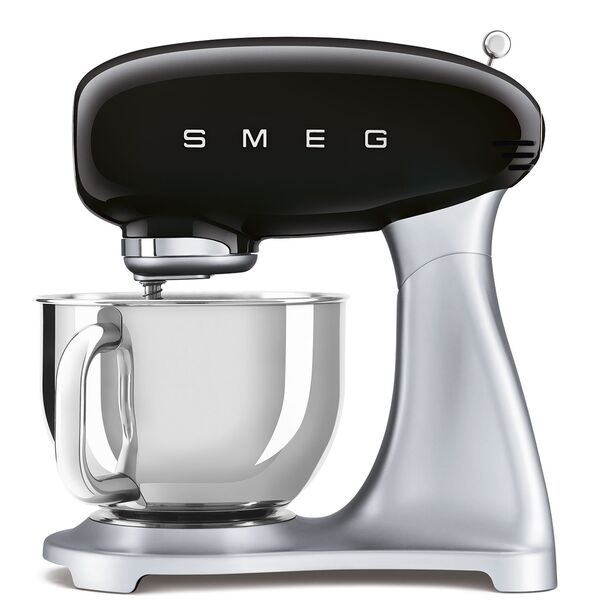Smeg Robot pâtissier vintage Noir base inox SMF04BLEU