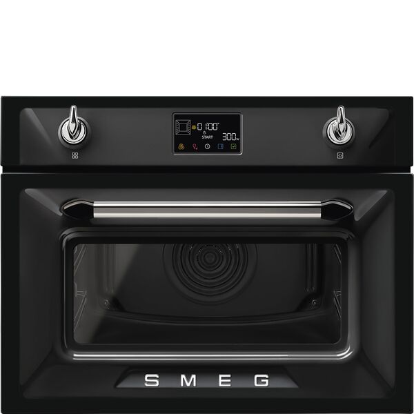 Smeg Four Compact 45 cm Noir Vapor Clean SO4902M1N