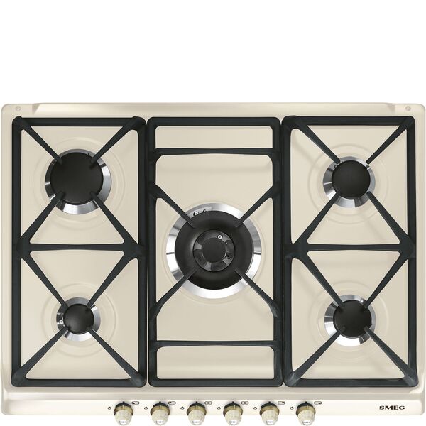 Smeg Plaque de cuisson 5 foyers Gaz SR775PO