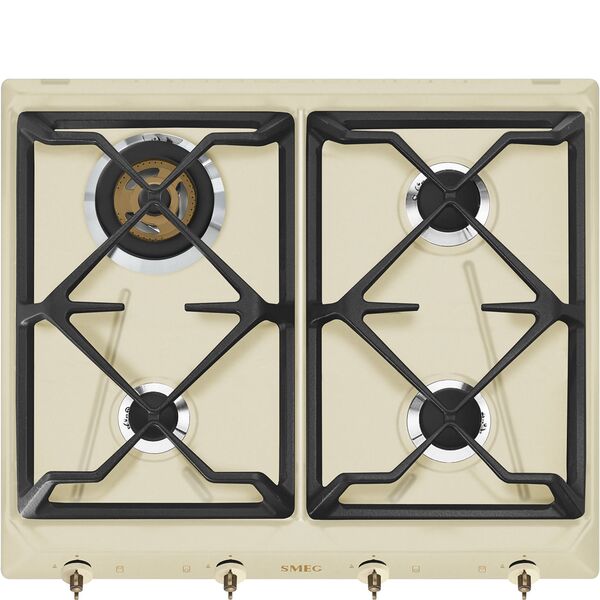 Smeg Plaque de cuisson 4 foyers Gaz SRV864POGH