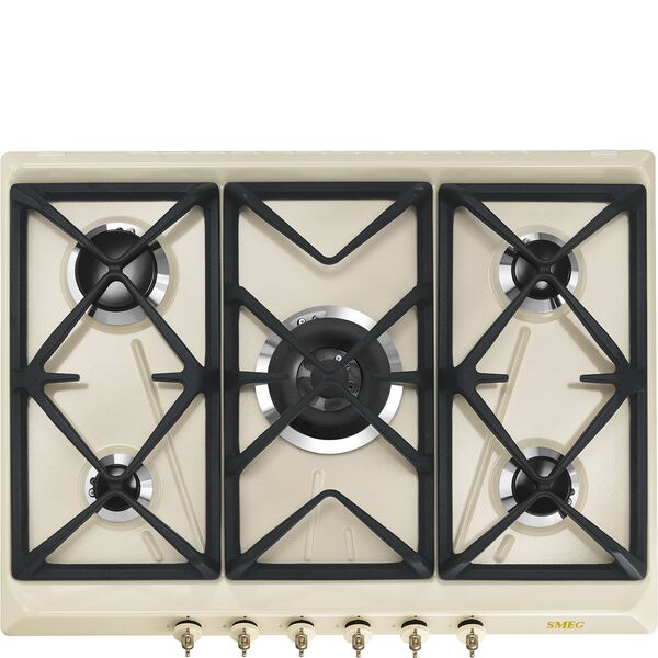 Smeg Plaque de cuisson 5 foyers Gaz SRV876POGH