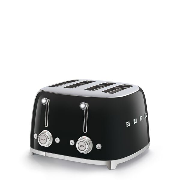 Smeg Grille-pain vintage 4 tranches Noir TSF03BLEU
