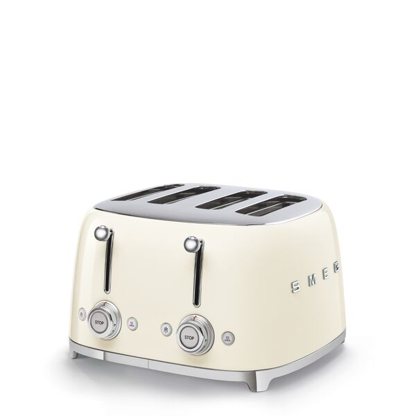 Smeg Grille-pain vintage 4 tranches Crème TSF03CREU