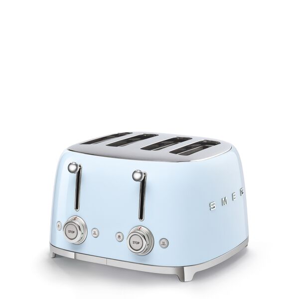Smeg Grille-pain vintage 4 tranches Bleu Azur TSF03PBEU