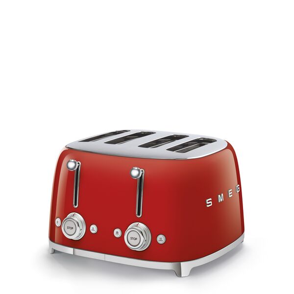 Smeg Grille-pain vintage 4 tranches Rouge TSF03RDEU