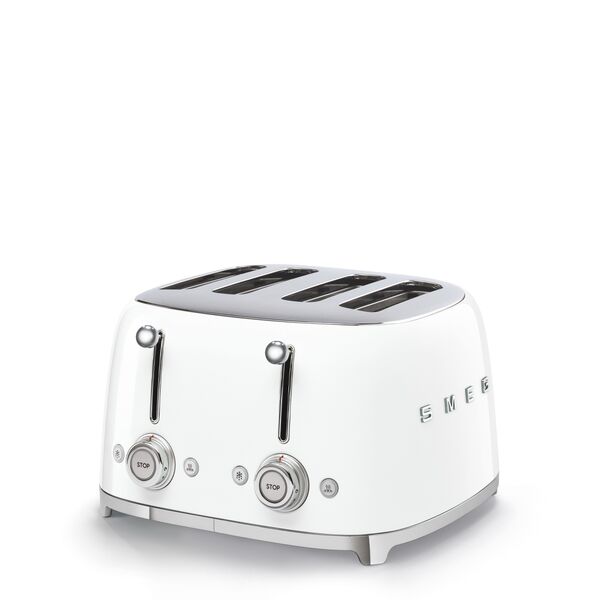 Smeg Grille-pain vintage 4 tranches Blanc TSF03WHEU