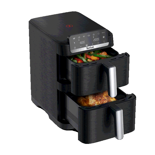 Tefal Easy Fry Crispy Stack 10L, Dual Air fryer, Noir