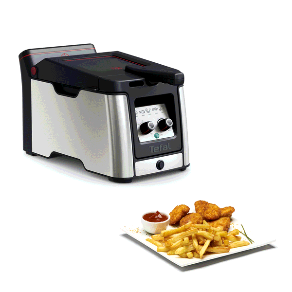 Tefal Clear Duo, Friteuse à huile semi-professionnelle, Grande capacité, Hublot anti-buée XL