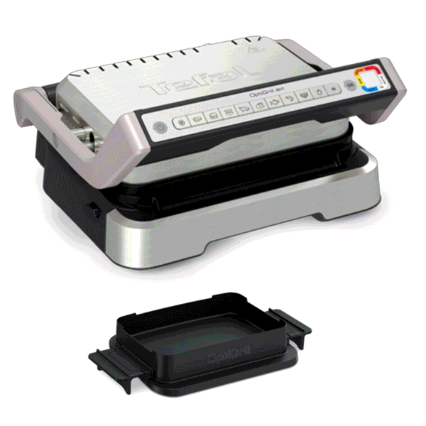 Tefal Optigrill 4-en-1, Grill intelligent, Fonctions barbecue et four, 9 programmes, Cuissons sur mesure
