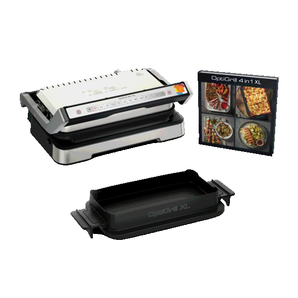 Tefal Optigrill 4 en 1 XL, grill intelligent, fonctions bbq, four et repas complet, 12 programmes, mode manuel, ouverture 180°, XL 8 personnes