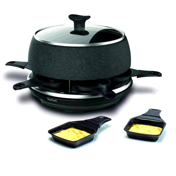 Tefal Cheese’n’co, Appareil multifonctions, Raclette, Fondue, Tartiflette, 6 personnes, Livre recettes inclus