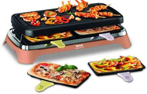 Tefal Food & Co, Raclette multifonctions, Antiadhésif, 8 personnes, Poêlons classiques et XL