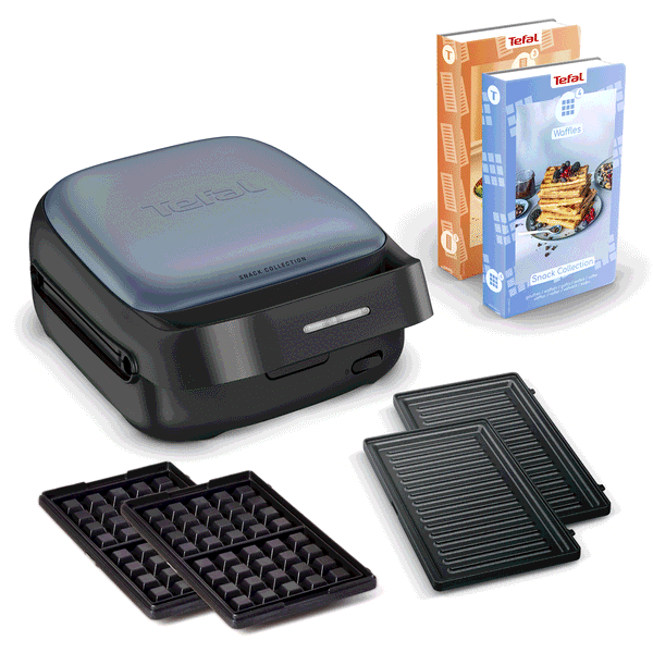 Tefal Snack Collection Aqua, Appareil à gaufre et à panini + 2 jeux de plaques
