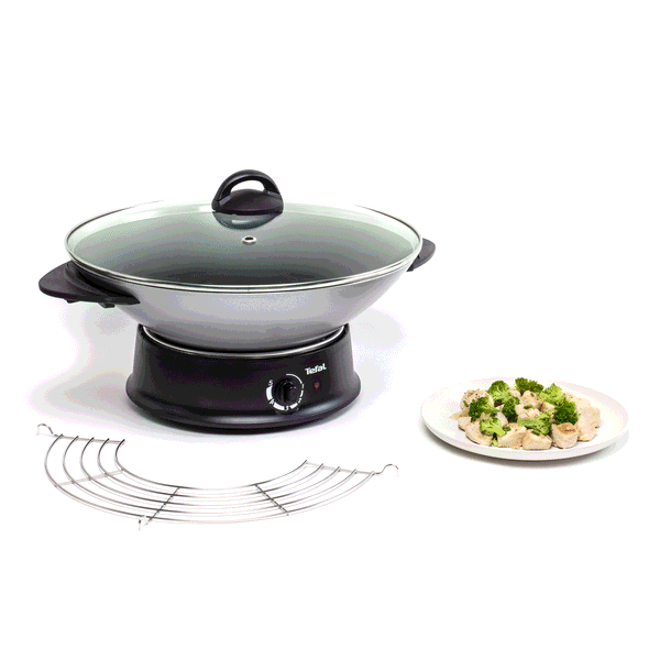 Tefal Multi Wok, Wok électrique, Antiadhésif, 6 L, 8 personnes, Thermostat réglable